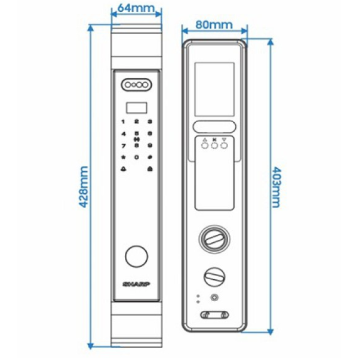 Khoá vân tay thông minh Sharp S9-FV Black
