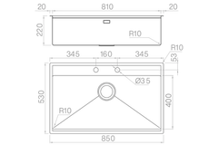 Chậu rửa chén Artinox NEWGO NA830 1 hộc