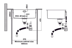 Chậu rửa chén Inox Hafele Satin R10 HS24-SSN1S-540 567.24.457