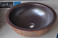 Chậu lavabo Kanly SU114 sứ mỹ thuật