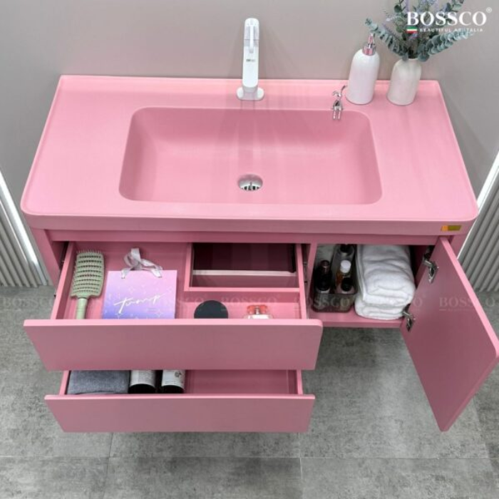 Tủ lavabo Bossco BC-B03H màu hồng