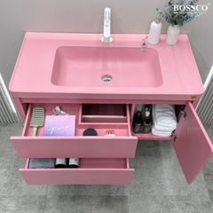 Tủ lavabo Bossco BC-B03H màu hồng