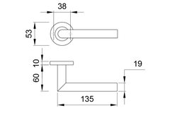 Tay nắm gạt Imundex 737.19.594