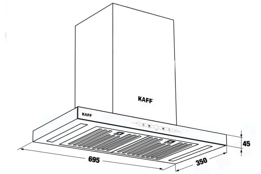 Máy hút mùi Kaff KF-FLAT7735B BOST