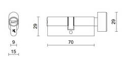 Ruột khóa cửa Vickini 41116.001 MBG
