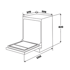 Máy rửa bát Kaff KF-GARDE820 SEMI
