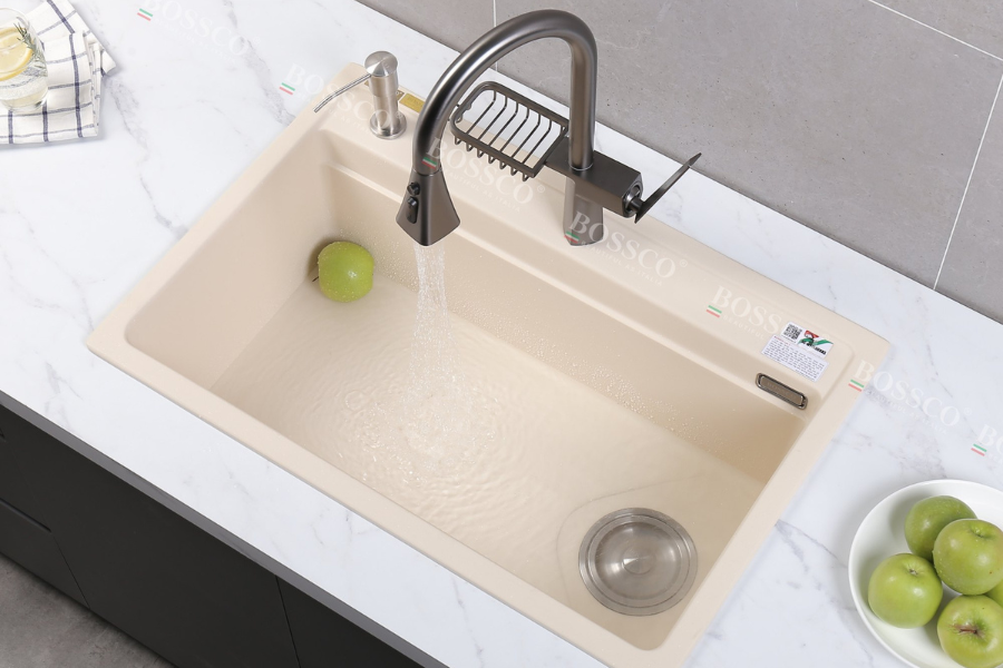 Chậu rửa chén Bossco BC-MT7550KKS 1 hộc