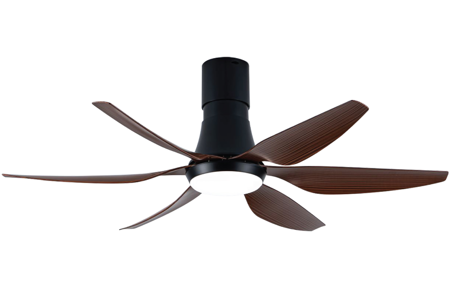 Quạt trần Asia Lighting QT19-N-01 6 cánh màu nâu cà phê