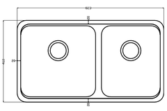 Chậu rửa bát Konox R50 Tari 8246DU