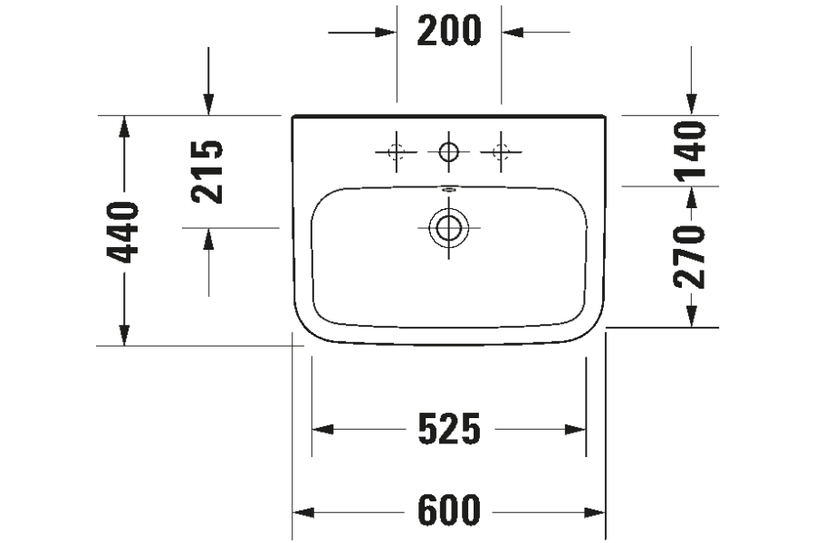 Chậu lavabo Duravit 2319600000 Durastyle