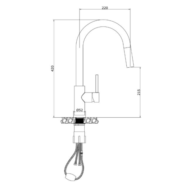 Vòi rửa bát Konox Reno Smart
