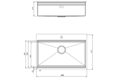 Chậu rửa chén Tasca STEP NT685T 1 hộc