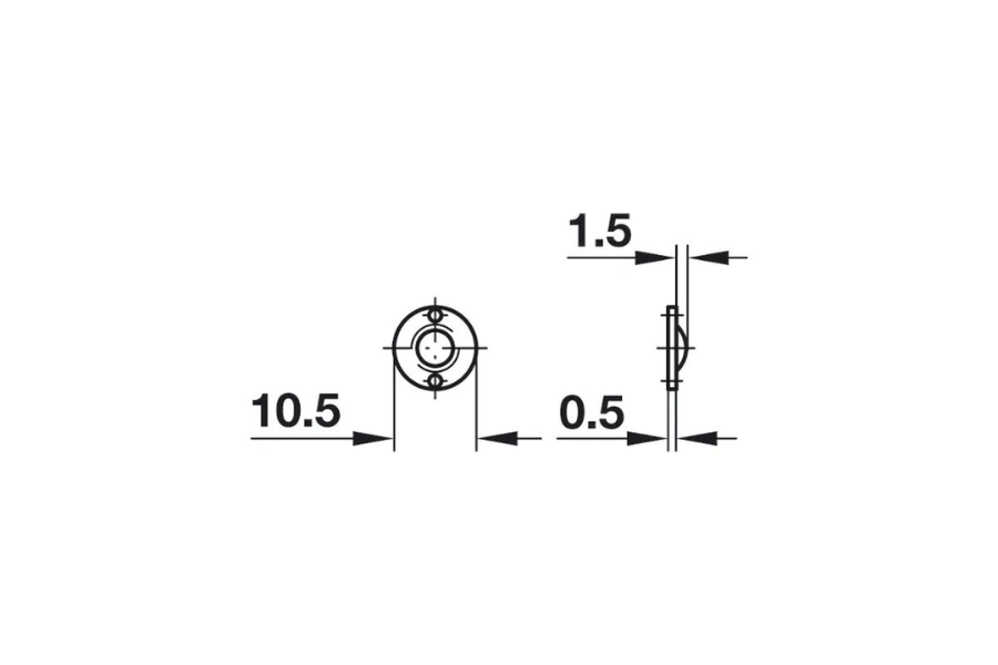 Chặn cửa Hafele 241.86.114 12mm có bi sắt
