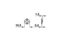 Chặn cửa Hafele 241.86.114 12mm có bi sắt
