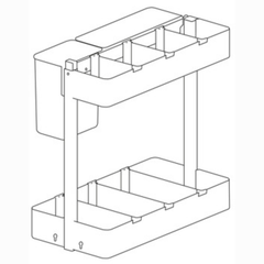 Rổ gia vị dao thớt Hafele Utensio 300 mm 545.14.301