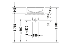 Chậu lavabo Duravit 0445460000 Starck 1