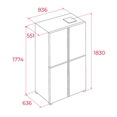 Tủ lạnh Teka RMF 75820 GBK 113430080
