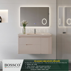 Tủ Lavabo Bossco BC–C04K màu kem