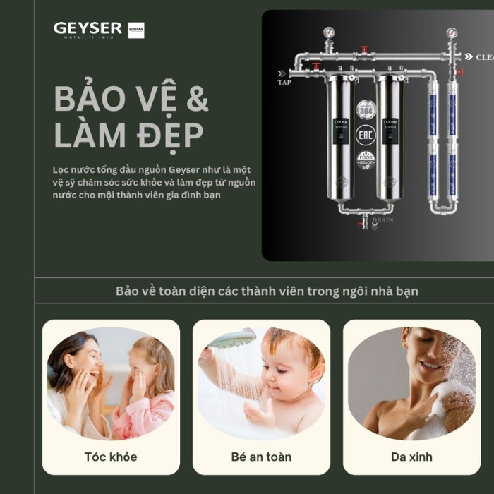 Hệ thống lọc tổng đầu nguồn Geyser Ecotar 2F4A