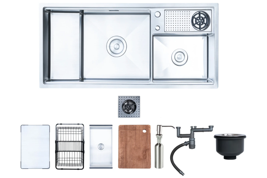 Chậu rửa chén Nobinox RAZIA NJ577 2 hộc