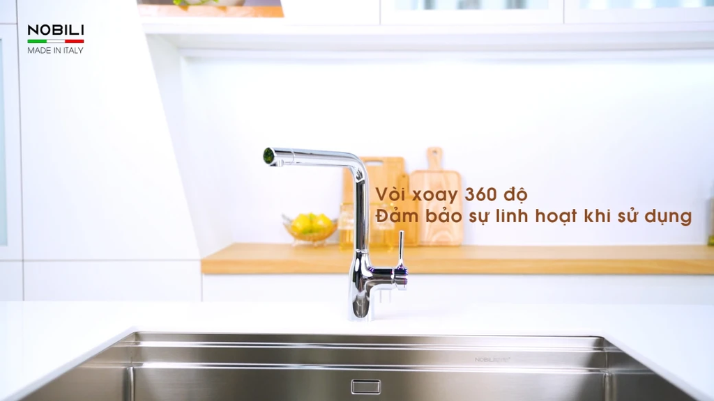 Vòi rửa chén Nobili MANIA NB214 nóng lạnh