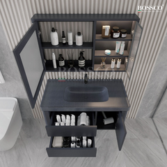 Tủ lavabo Bossco BC-B01XĐ xám đậm