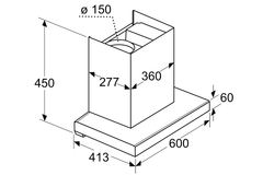 Máy hút mùi Bosch DWB68IJ60I chữ T 600mm màu đen Serie 4