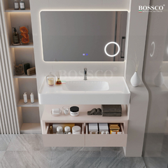 Tủ lavabo Bossco BC-D01K màu kem