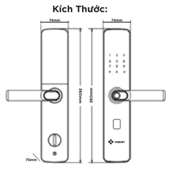 Khóa vân tay Hubert HB CG61 Luxury App wifi