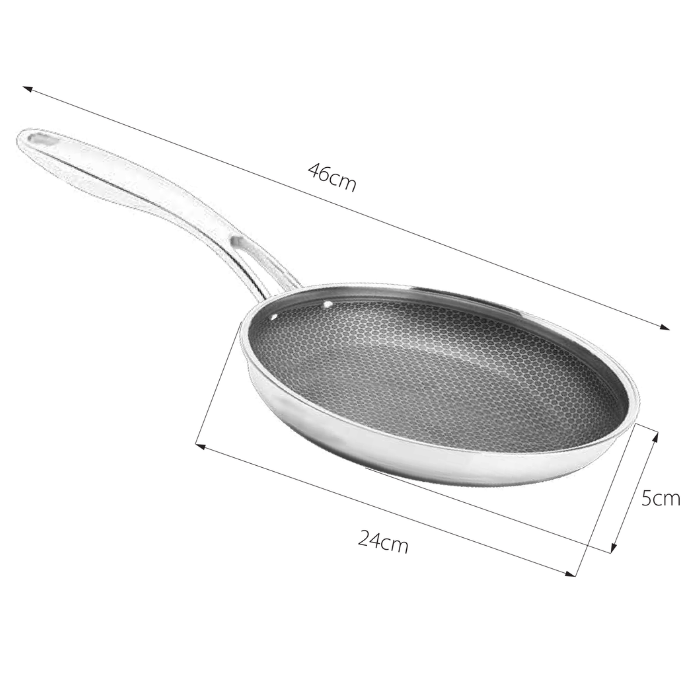 Chảo inox Kaff KF-245IOHC 24 cm