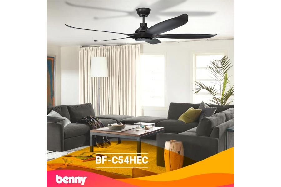Quạt trần Benny BF-C54HECB 5 cánh Amore Enterno màu cafe đen