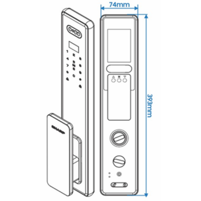 Khoá vân tay thông minh Sharp S6-FV Gray