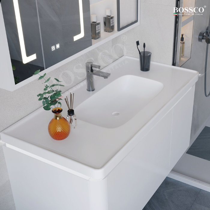 Tủ lavabo Bossco BC-A01T màu trắng