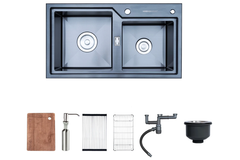 Chậu rửa chén Nobinox LUMIA NJ513B 2 hộc