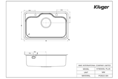 Chậu rửa bát Kluger KT8050FS-S80 Plus