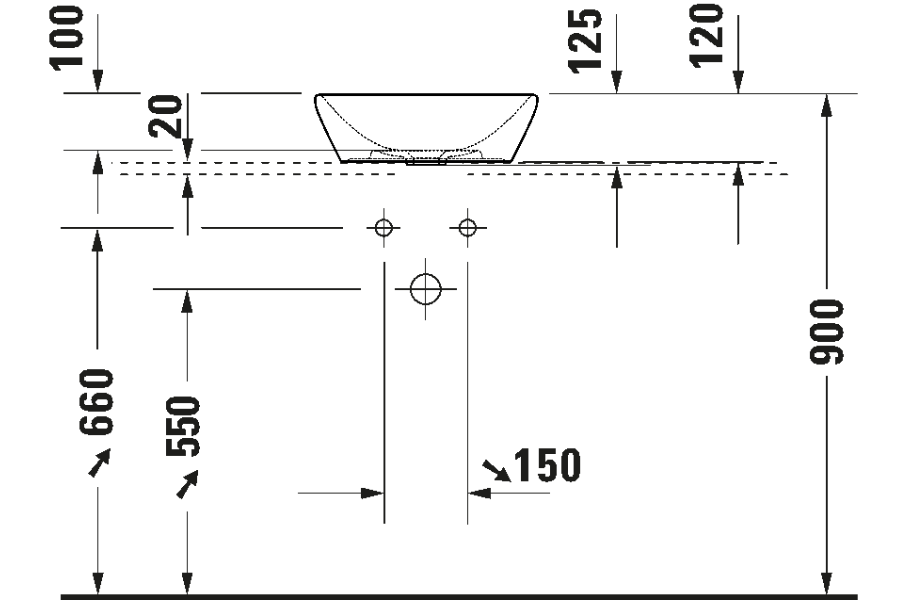 Chậu lavabo Duravit 2371400070 D-Neo