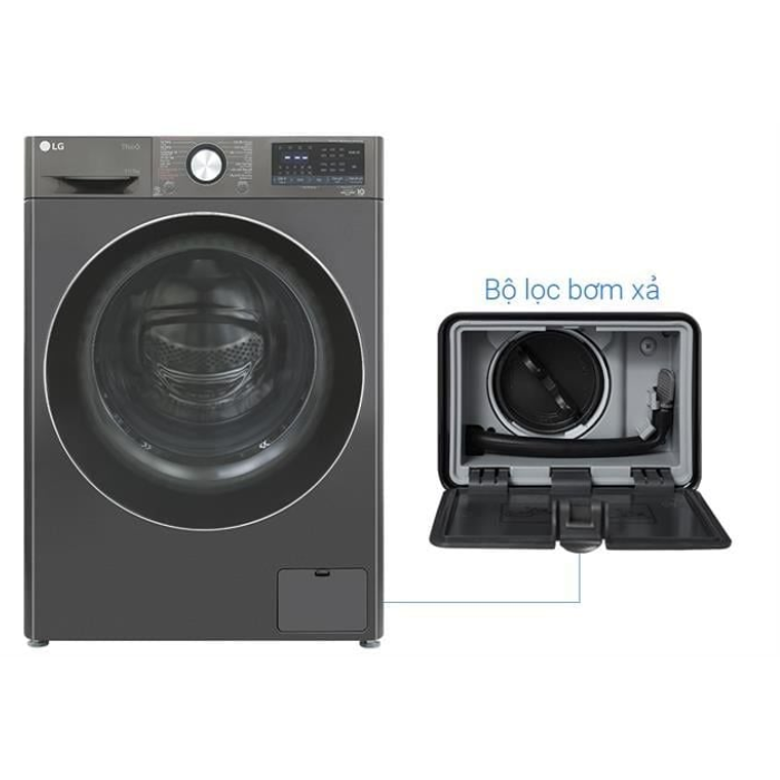 Máy giặt sấy LG FV1411D4B AI DD™ 11/7kg màu đen