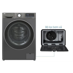 Máy giặt sấy LG FV1411D4B AI DD™ 11/7kg màu đen