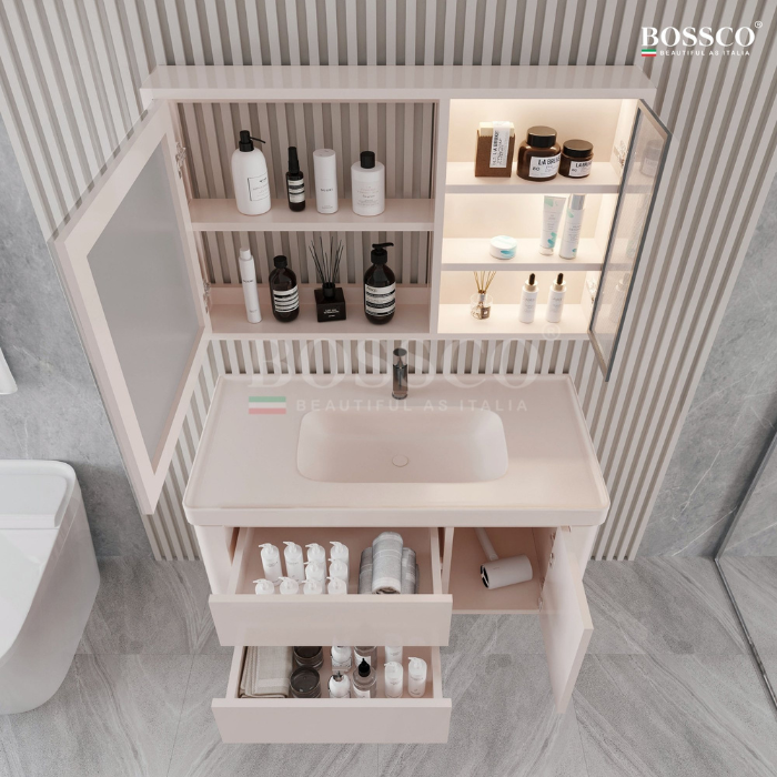 Tủ lavabo Bossco BC-B01K màu kem