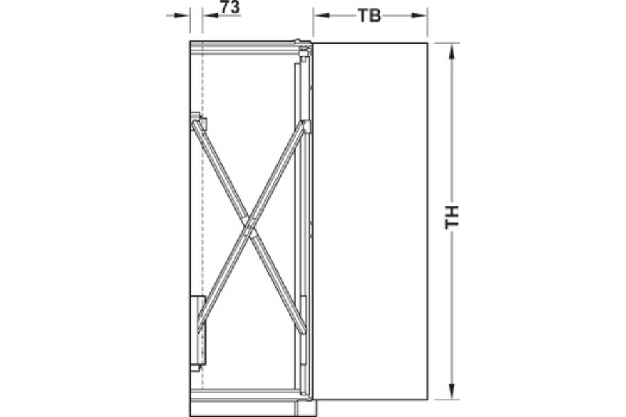 Bộ phụ kiện cửa Hafele 408.30.591 CONCEPTA 30 (1851-2300mm)