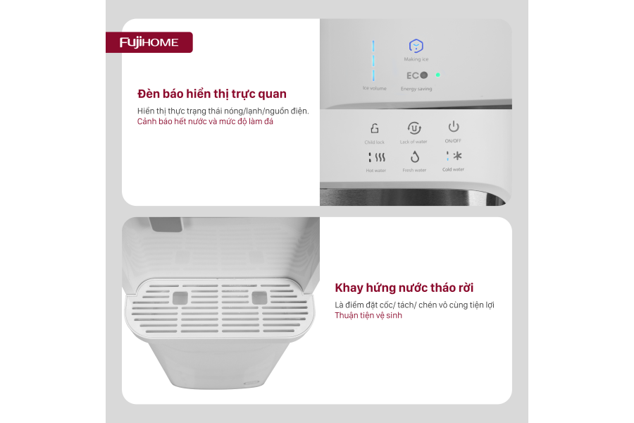 Máy lọc nước nóng lạnh Fujihome WD628C-IM
