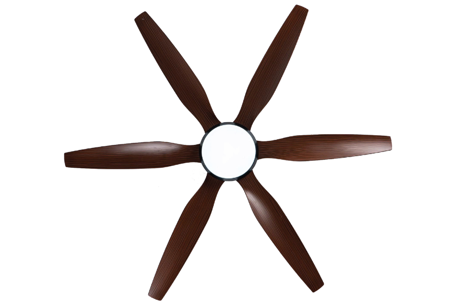 Quạt trần Asia Lighting QT19-N-01 6 cánh màu nâu cà phê