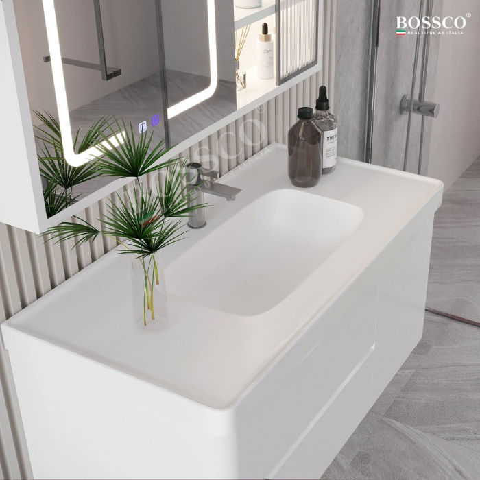Tủ lavabo Bossco BC-B01T màu trắng