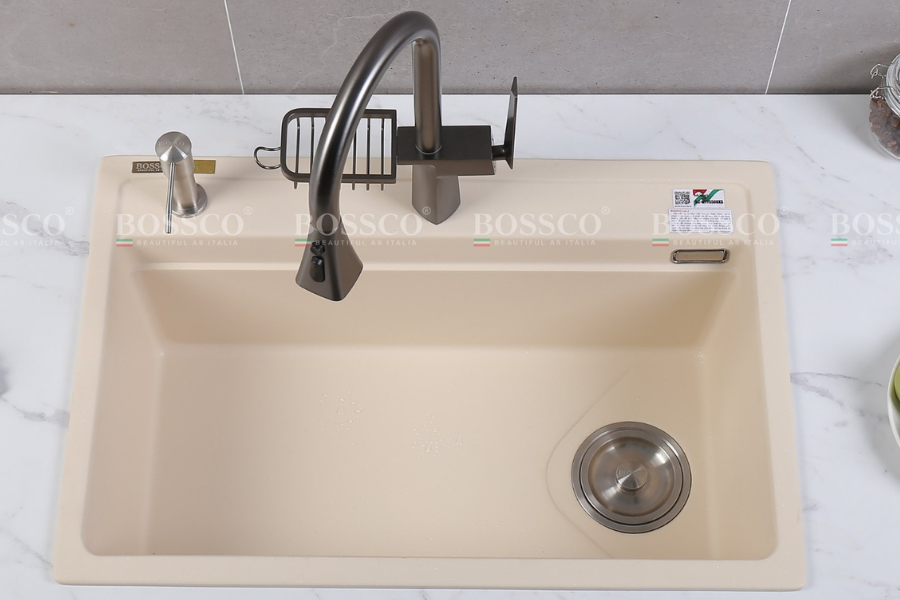 Chậu rửa chén Bossco BC-MT7550KKS 1 hộc