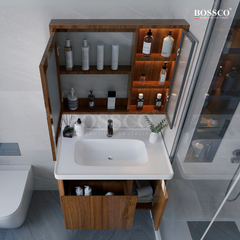 Tủ lavabo Bossco BC-A02VG màu vân gỗ