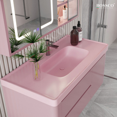 Tủ lavabo Bossco BC-B01H màu hồng