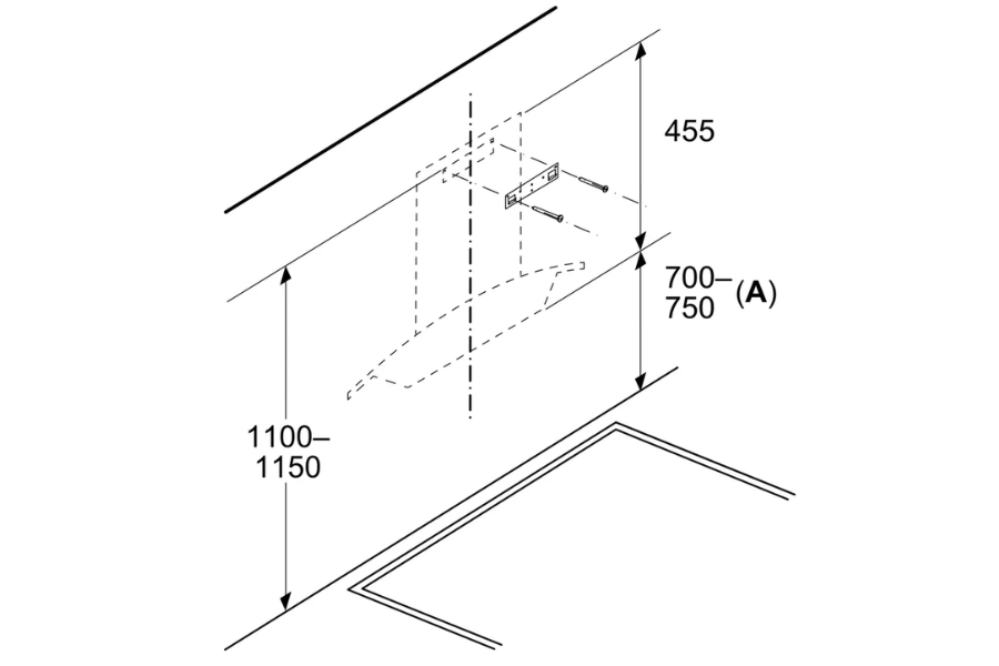 Máy hút mùi Bosch DWA68IJ60I kính cong 600mm màu đen Serie 4