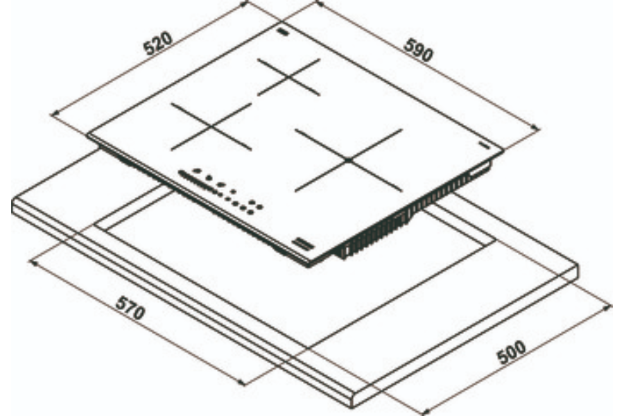 Bếp từ Hafele HC-I6035B 533.09.961 3 vùng nấu