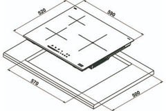 Bếp từ Hafele HC-I6035B 533.09.961 3 vùng nấu