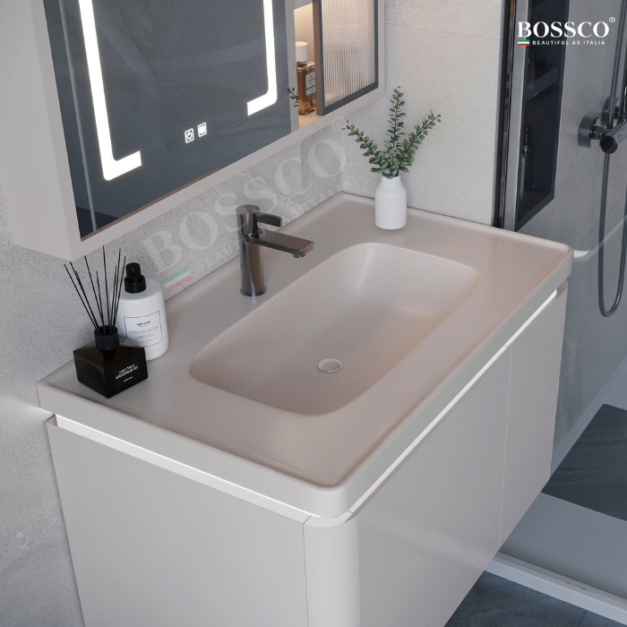 Tủ lavabo Bossco BC-A02K màu kem